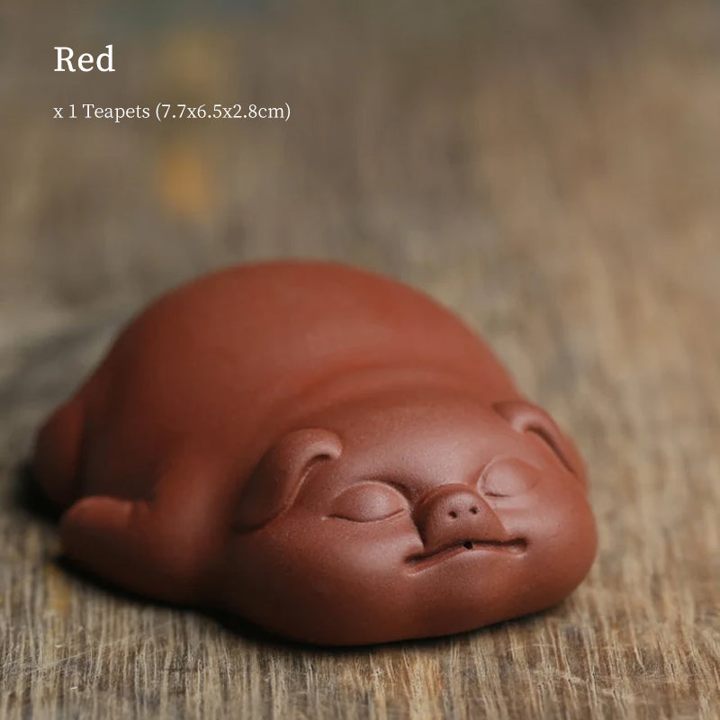 Mascottes de thé cochon en argile