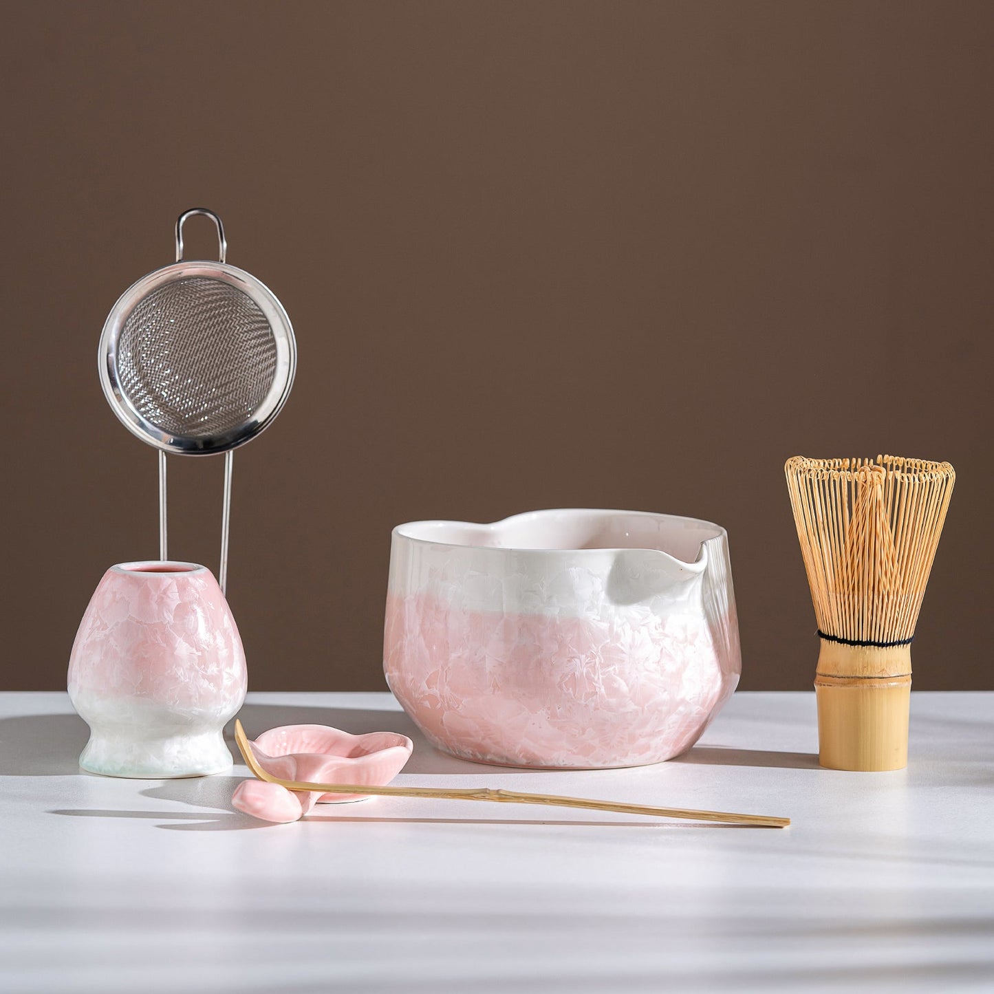 Set Matcha 550ml Contemporain Verre Chic Épuré