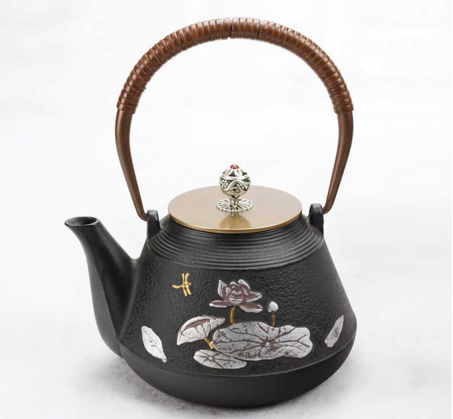 THÉIÈRE EN FONTE FLORA