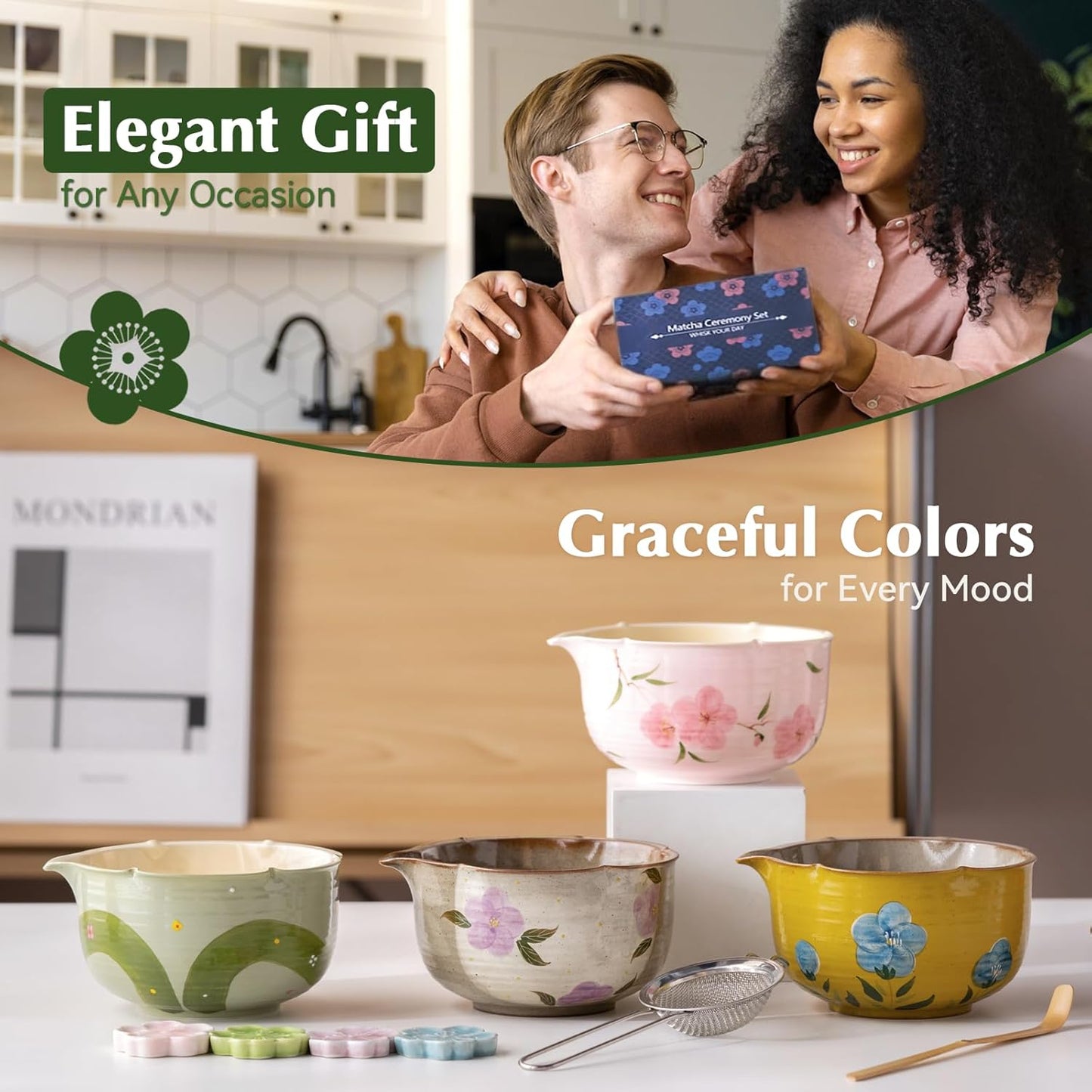 Set Matcha 600ml Grand Bol Céramique Artisan Zen