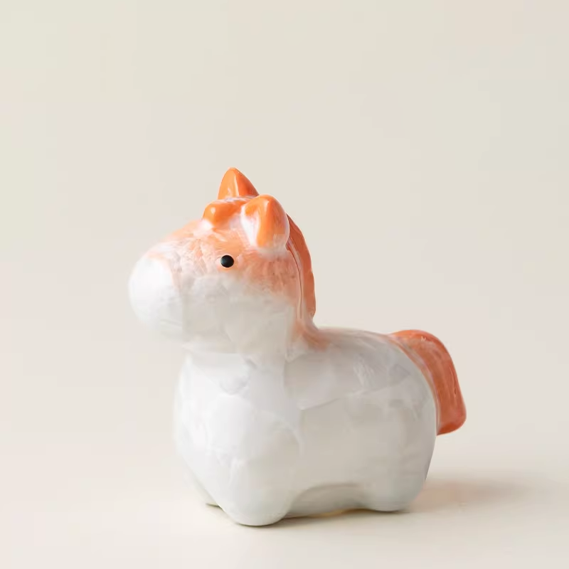 Mascottes de thé cristaline cheval