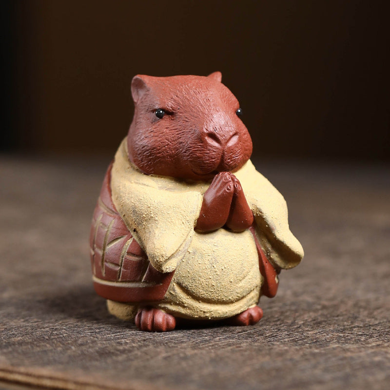 Mascottes de thé capybarra en argile