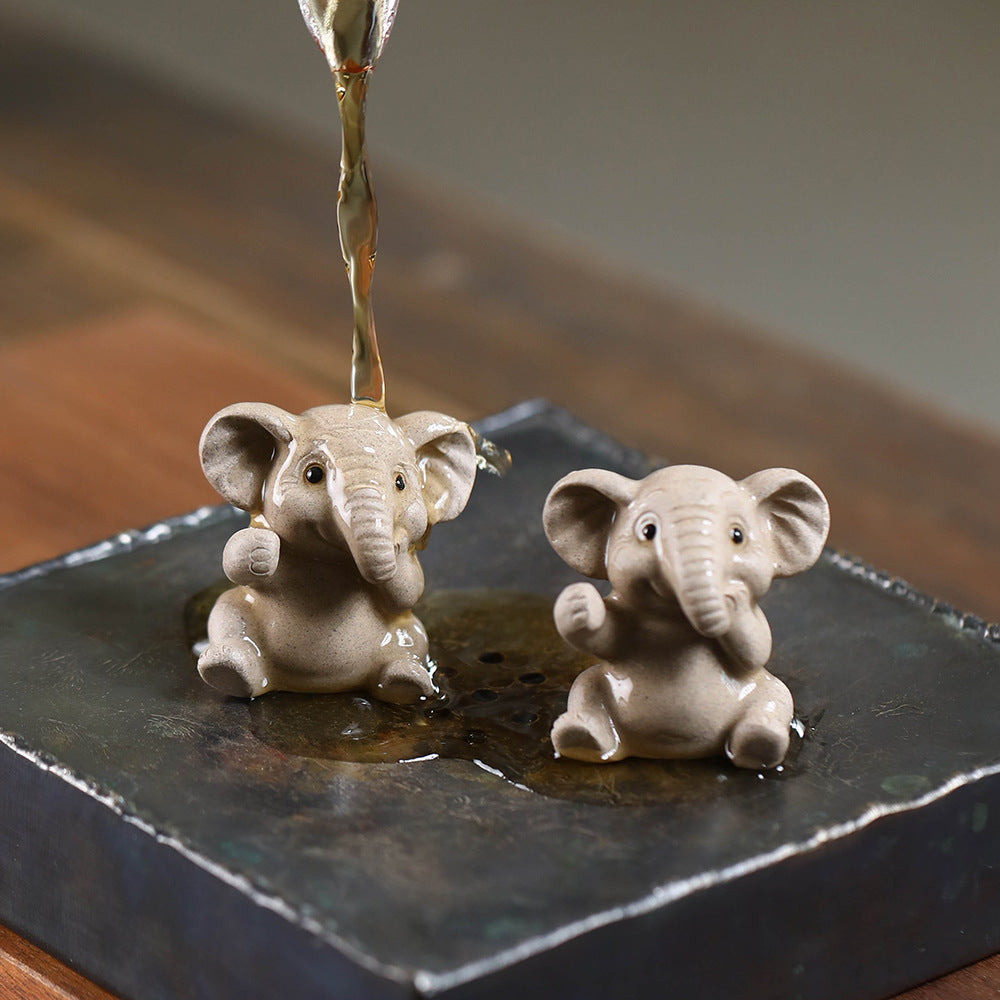 Mascottes de thé elephant gris mignon argile