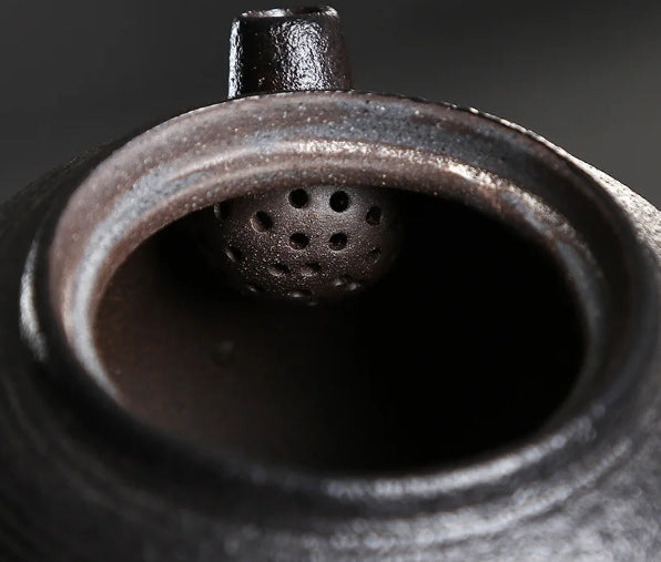 THÉIÈRE CÉRAMIQUE VINTAGE FAITE À LA MAIN