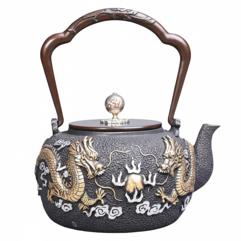 THÉIÈRE EN FONTE ŒIL DE DRAGON (ARTISANALE )