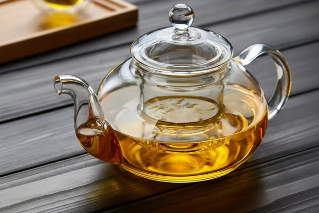 THÉIÈRE EN VERRE AVEC INFUSEUR AMOVIBLE