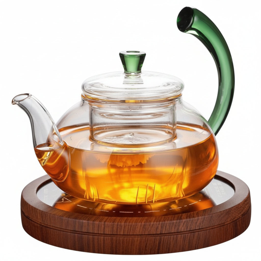 THÉIÈRE EN VERRE BRAS VERT