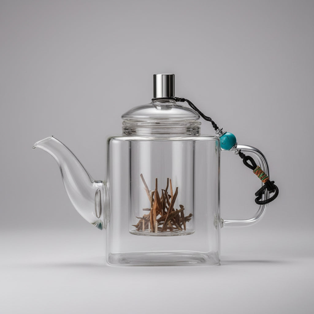 THÉIÈRE TRANSPARENTE AVEC FILTRE SPÉCIAL