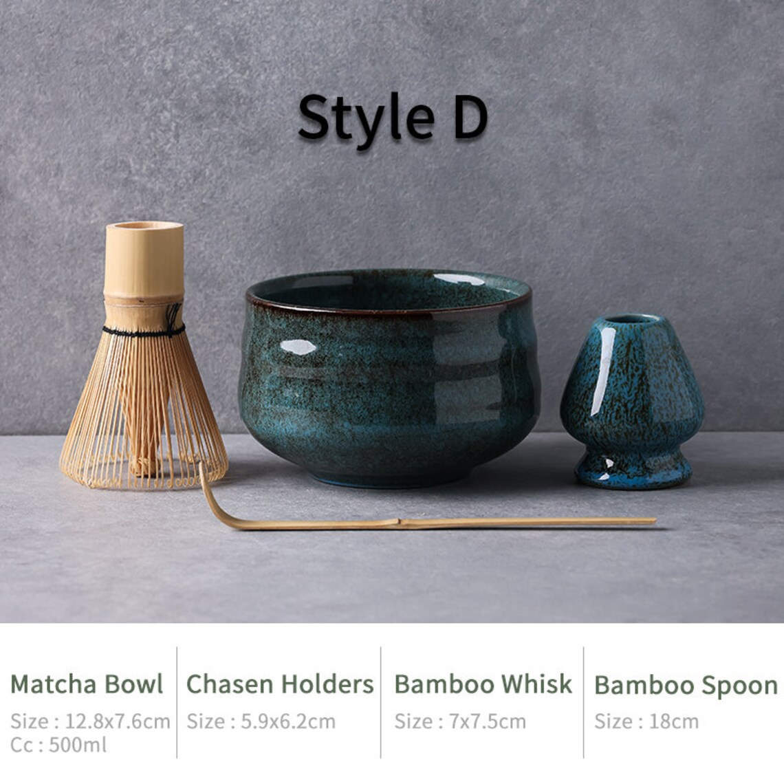Set Matcha 550ml Verre Transparent Moderne Chic