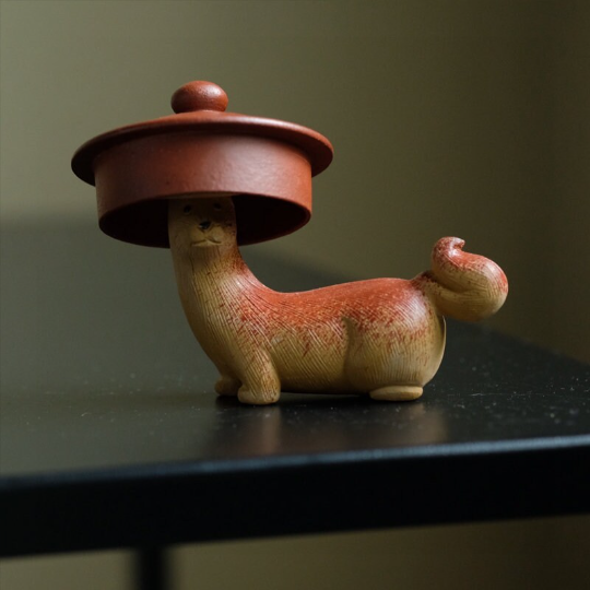 Mascotte de Thé Carpe Bonheur en Argile