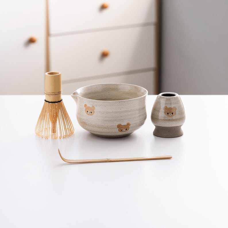 Set de matcha 450ml marron ours
