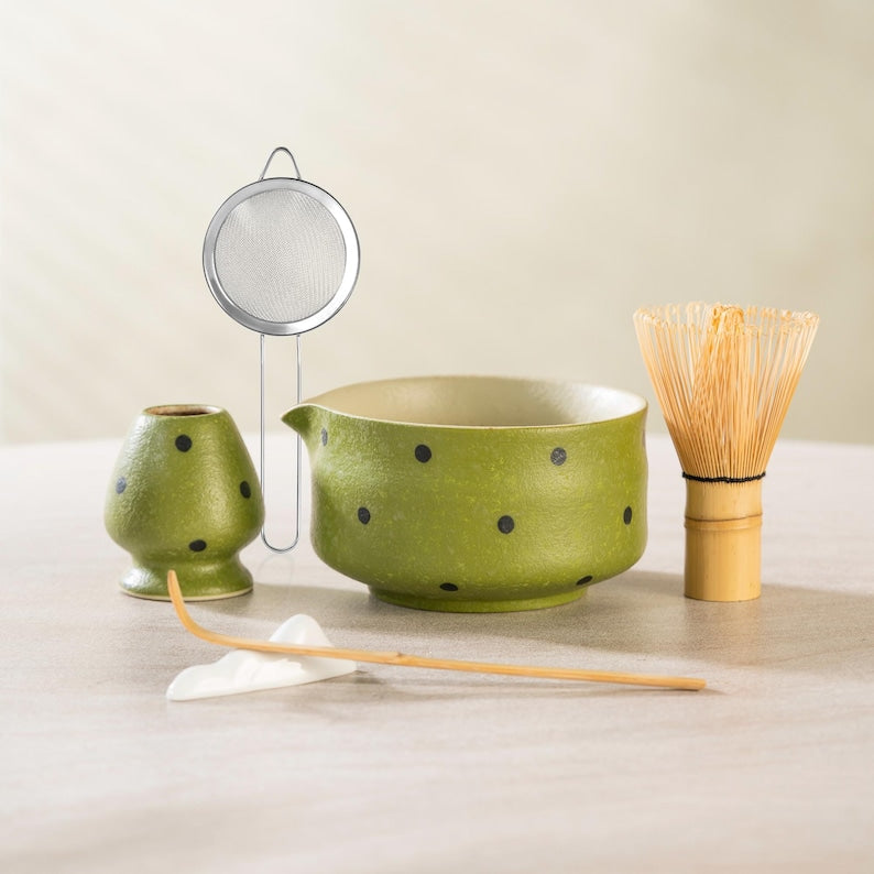 Set Matcha 500ml Artisanal Bol Spout Cérémoniel
