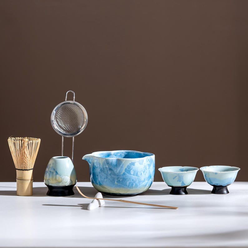 Set Matcha 500ml Porcelaine Fine Cérémoniel Épuré