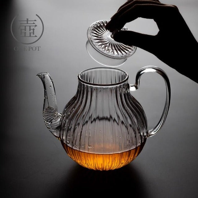 THÉIÈRE EN VERRE STYLE FRANÇAIS
