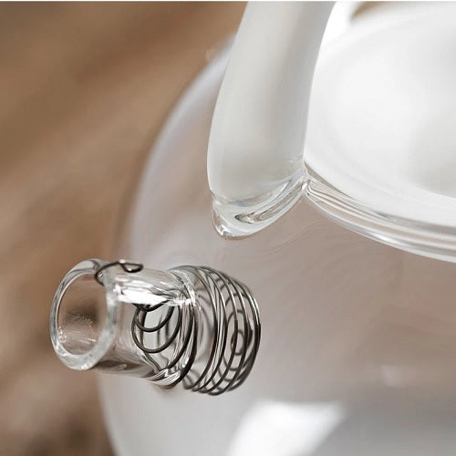 théière en verre avec filtre inox