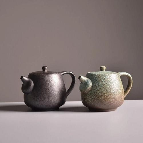 théière céramique artisanale 230 ml deux couleurs