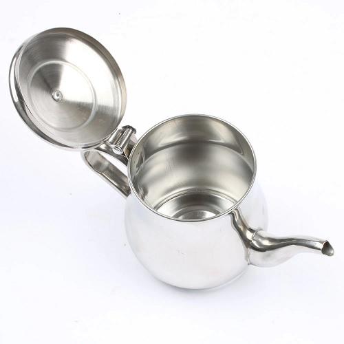 mini théière en inox ouverte