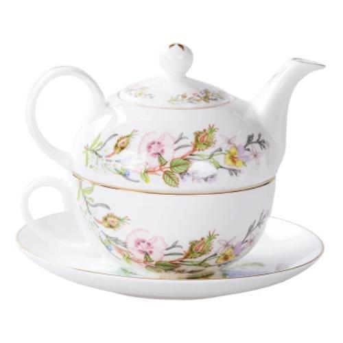 théière égoïste avec bol blanc