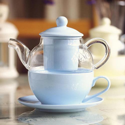 théière en verre solitaire
