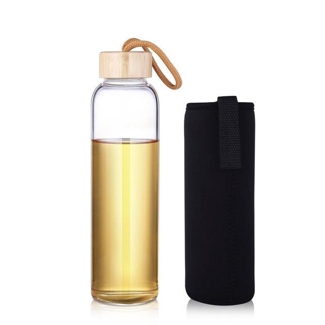 theiere nomade en verre et bambou