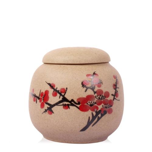 boite à thé chinoise bambou beige fleur