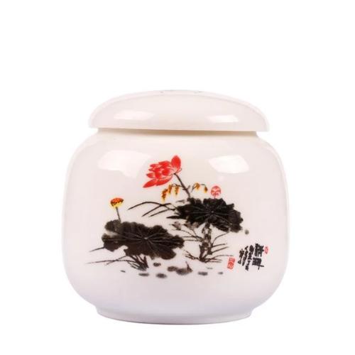 boite à thé chinoise bambou fleur blanche