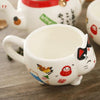 tasse à thé en porcelaine chat japonais