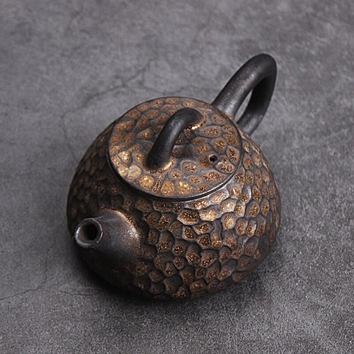 theiere ceramique japonaise vintage vue de dessus