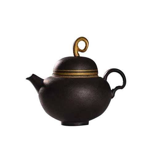 théière en céramique poire noire