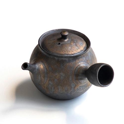 théière en céramique chinoise avec manche creux golden série