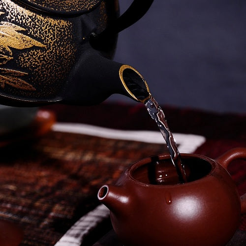 presentation de théière en fonte japonaise fleur de pivoine