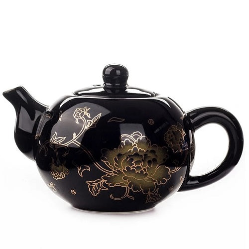 Théière en porcelaine noire