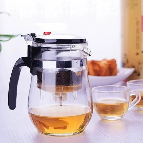 théière en verre double effet avec tasse