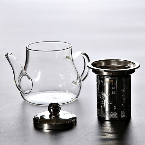 theillere en verre traditionnelle ouverte