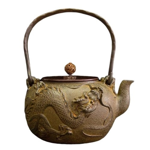 theiere en fonte jaune