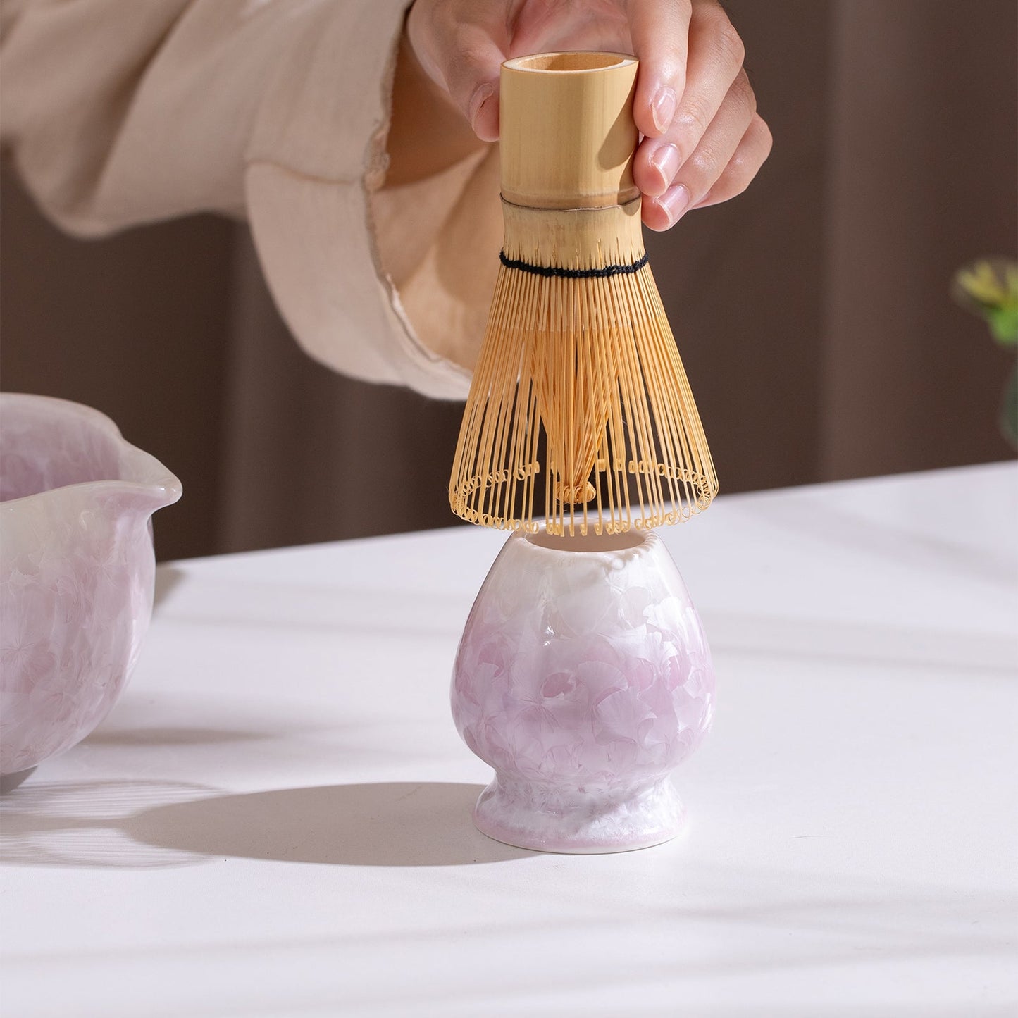 Set Matcha 700ml Violet Cristallisé Éclat Gemme