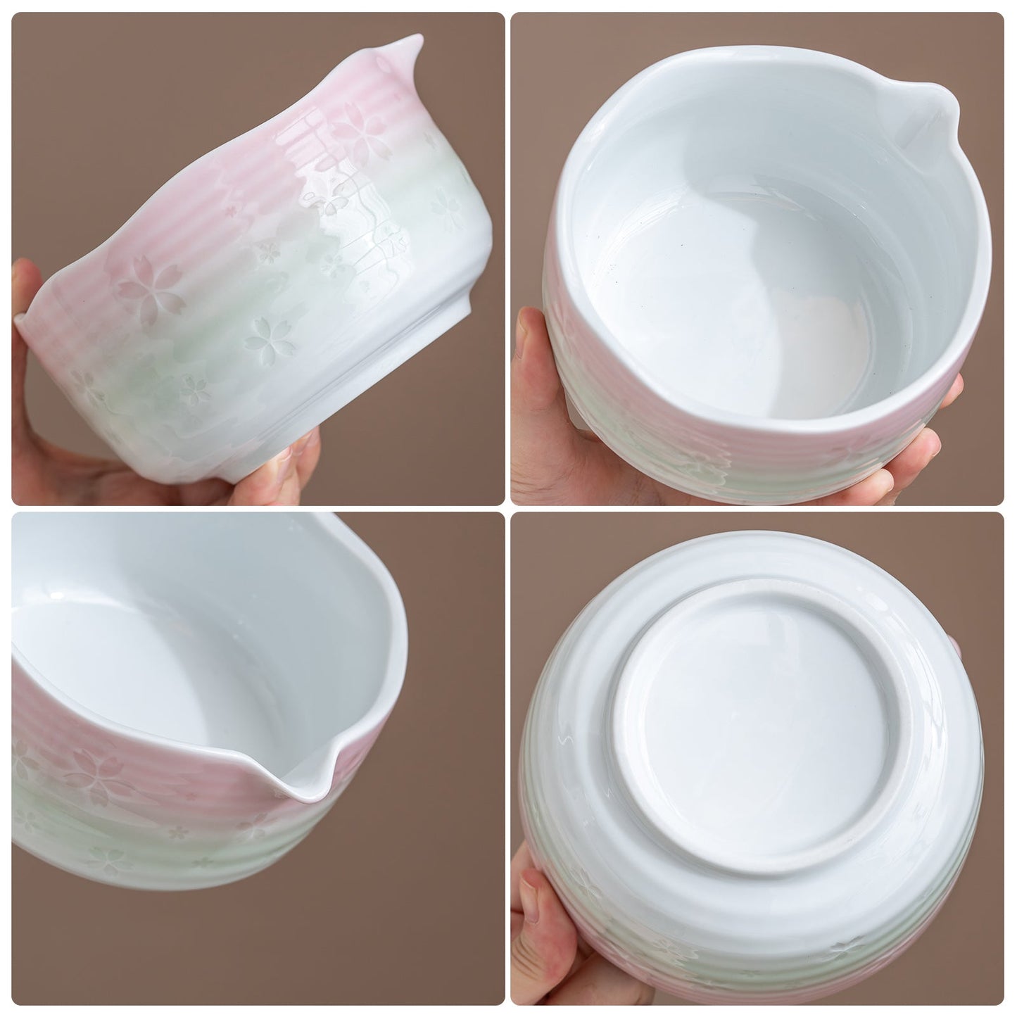 Set de matcha 450ml dégradé pastels