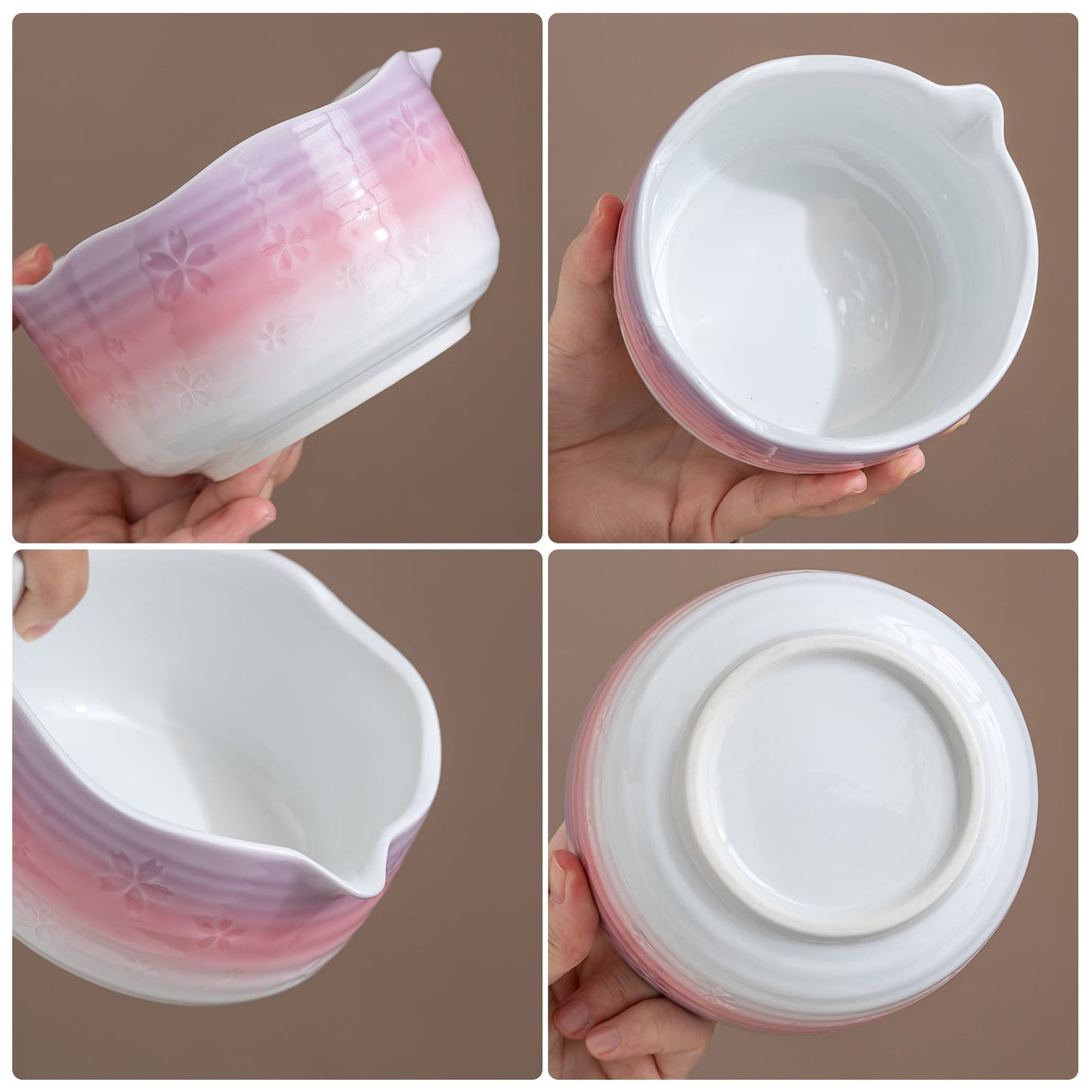 Set de matcha 450ml dégradé pastel