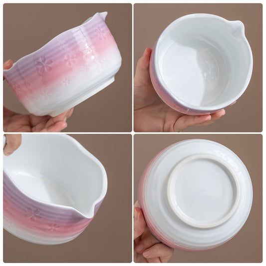 Set de matcha 450ml dégradé pastel