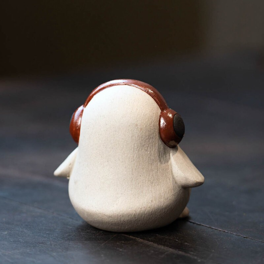 Mascotte de Thé Cochon Bonheur en Argile