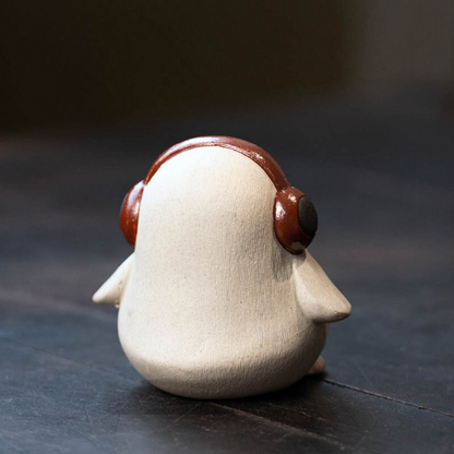 Mascotte de Thé Cochon Bonheur en Argile