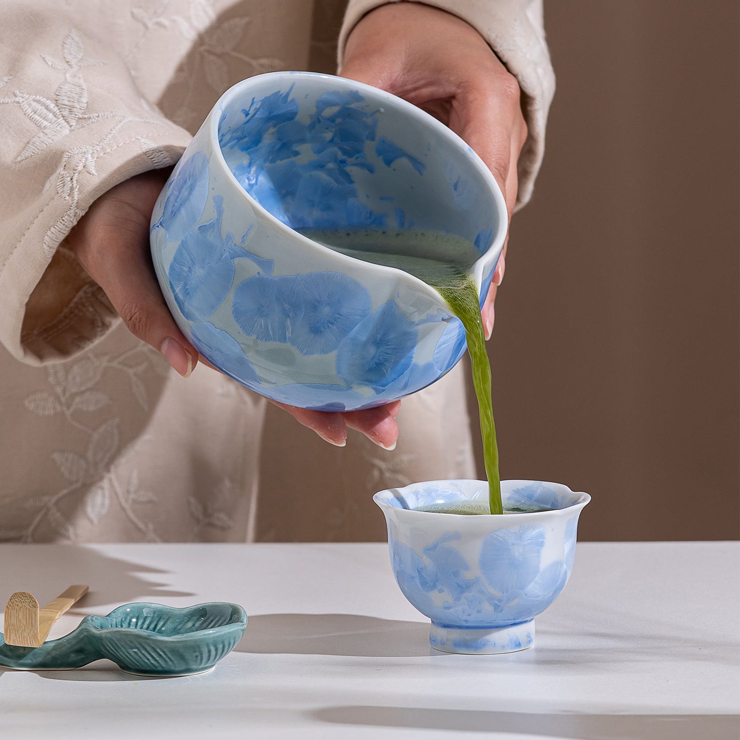 Set Matcha 550ml Glaçure Tacheté Rustique Wabi