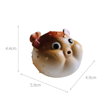 Mascotte de Thé Grue en Céramique