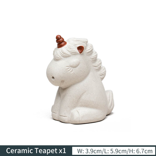 Mascotte de Thé Mouton Paisible en Argile