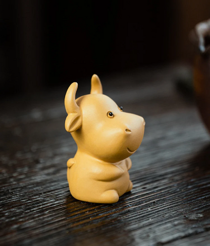Mascotte de Thé Phénix Rouge en Céramique