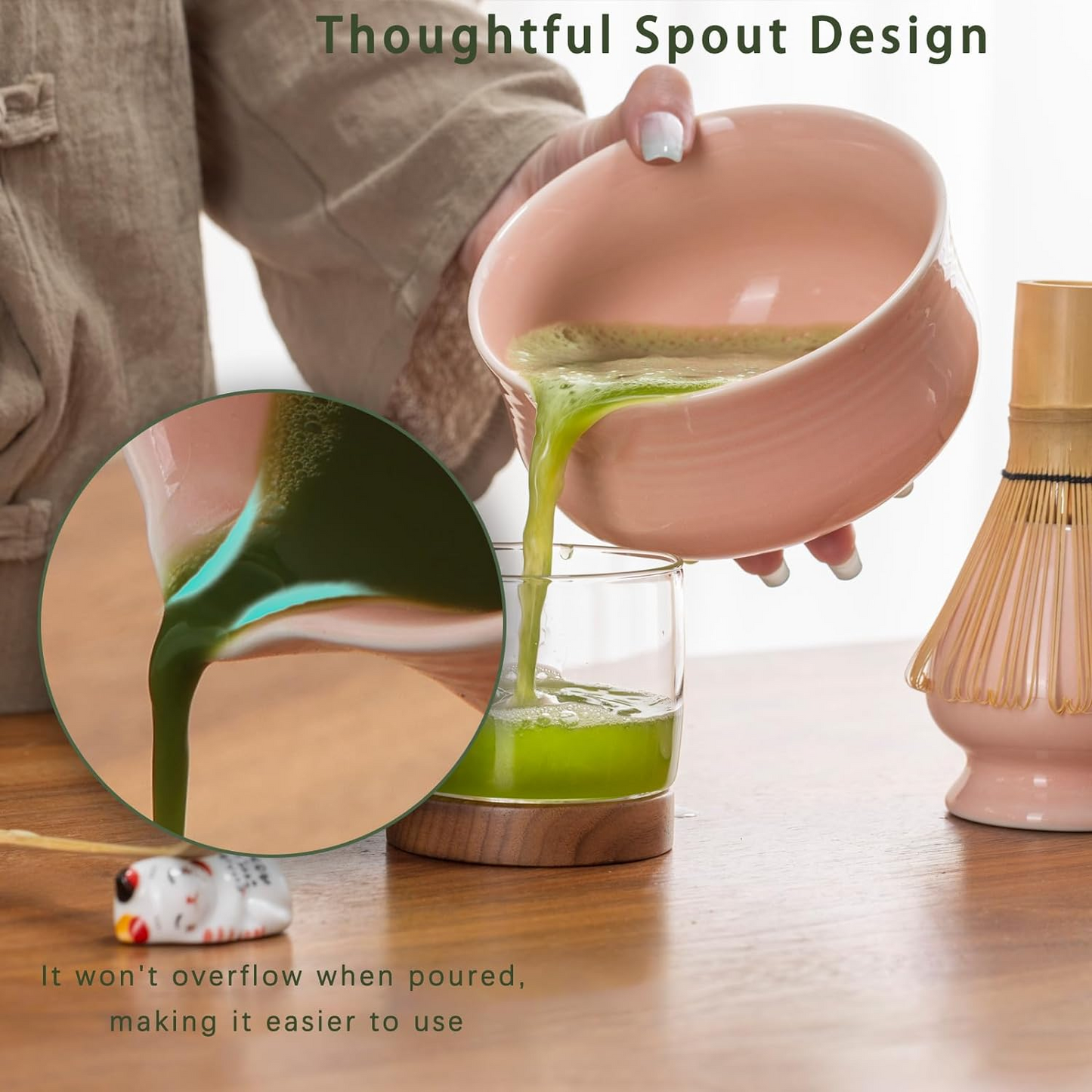 Set Matcha 500ml Glaçure Lisse Intérieur Émaillé