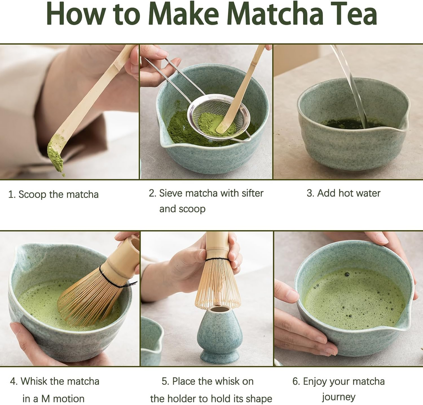 Set Matcha 500ml Bol Spout Design Moderne