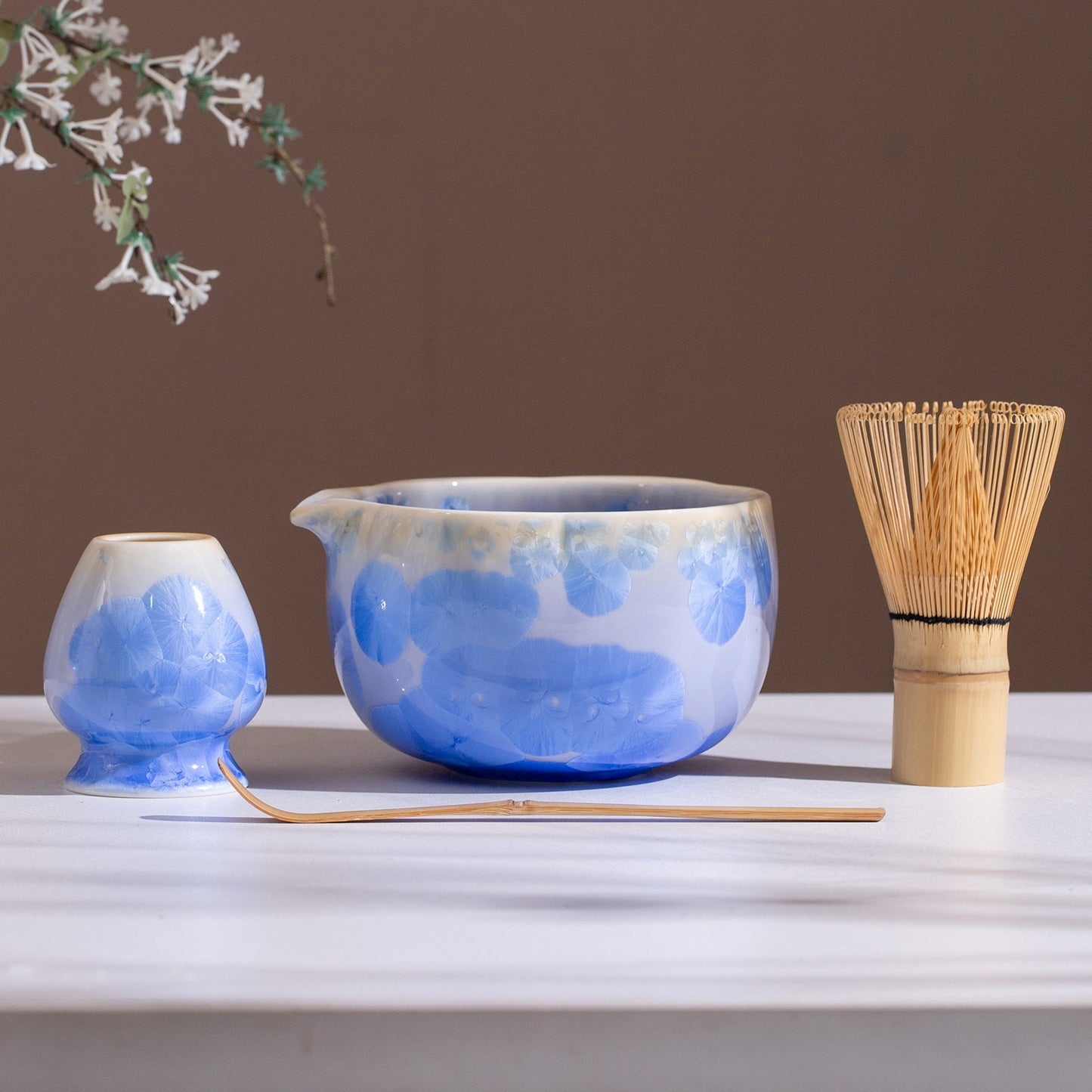 Set de Matcha cristaline bleu 700ml