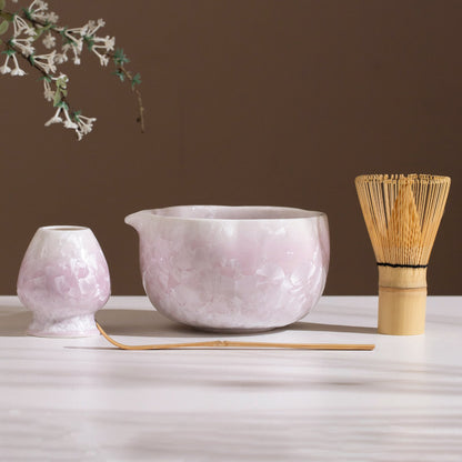 Set Matcha 700ml Violet Cristallisé Effet Gemme