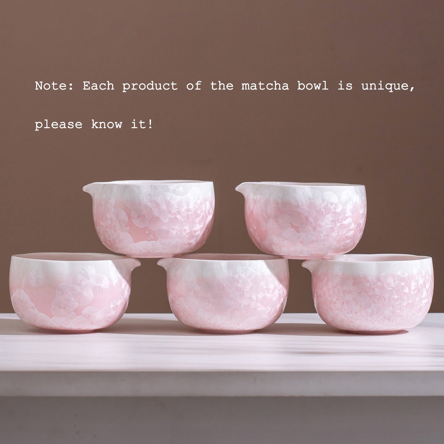 Set Matcha 700ml Rose Cristallisé Bol Unique